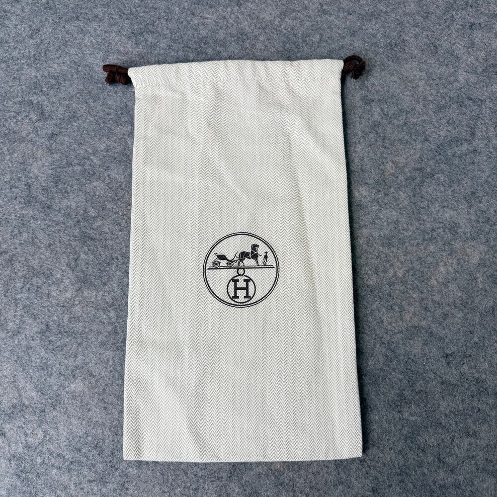 Hermes Logo Designer Drawstring Clothing Shoe Dust Bag/Pouch Storage 14"x7.75"